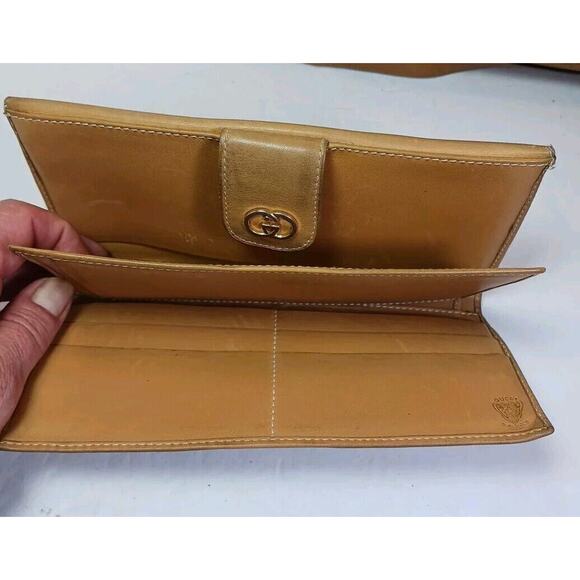 Vintage Gucci Tan Micro GG Monogram Ophidia Stripe Handbag And Wallet Set *Flaw - Picture 16 of 16